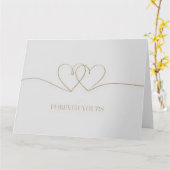 Für immer: Design miteinander verwobener Herzen Karte (Gelbe Blume)