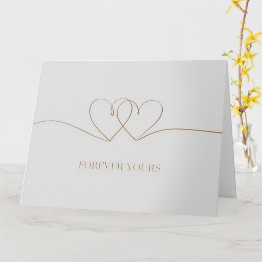 Für immer: Design miteinander verwobener Herzen Karte (Gelbe Blume)