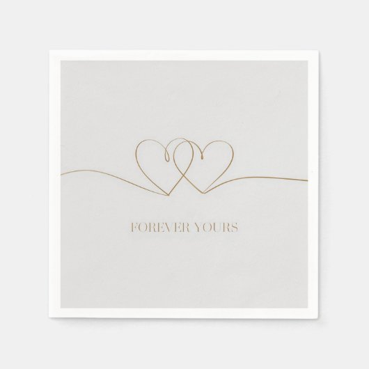 Für immer: Design miteinander verwobener Herzen Serviette (Vorderseite)