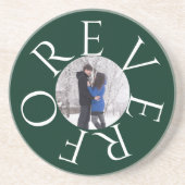 Für immer: Doppeltes Foto Getränkeuntersetzer (Vorne)