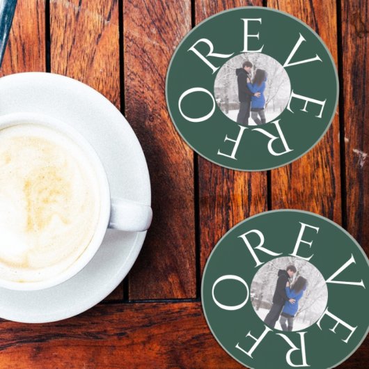 Für immer: Doppeltes Foto Getränkeuntersetzer