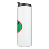 Für immer ein junges Aufkleber-Overlay-Element. Thermosbecher (Nach rechts gedreht)