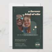 Für immer eine Art Vibe | Retro Wedding Foto Save The Date (Vorderseite)
