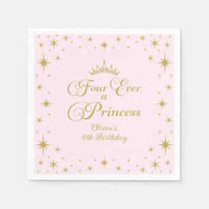 Für immer eine Prinzessin Gold Prinzessin 4. Gebur Serviette