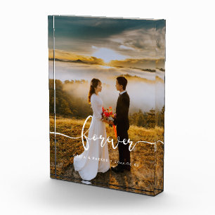 Für immer elegantes Design-Overlay Hochzeit Fotoblock