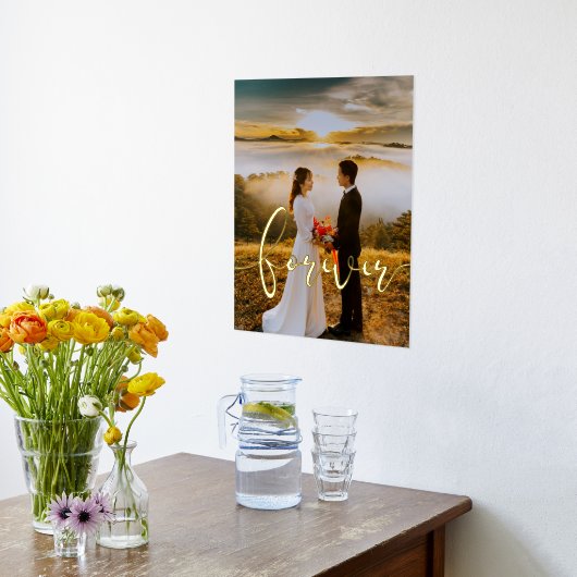 Für immer elegantes Design Overlay Hochzeitsgold F Foliendrucke (Ablage(Küche))