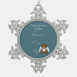 Für immer Engels-, Schwangerschafts- und Schneeflocken Zinn-Ornament