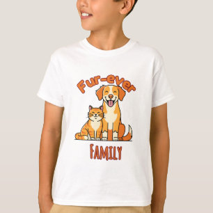 Für-immer-Familie – Süße Katze & Hund für Haustier T-Shirt