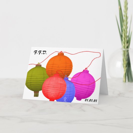 Für immer Familie Tag-Auf Weiß Karte (Vorderseite)