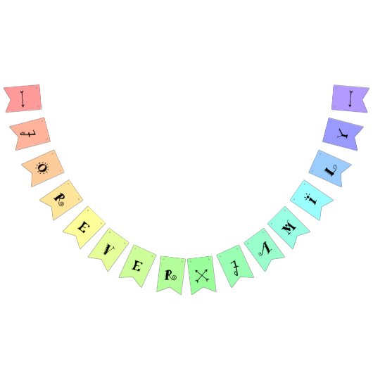 Für immer Familien-Adoptions-Party-Fahne Wimpelkette (Alle)