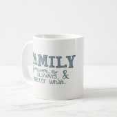 Für immer Familien-Tasse Kaffeetasse (Vorderseite Links)
