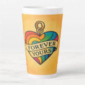 Für immer farbenfrohe Liebe Herz Milchtasse (Vorderseite)