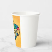 Für immer farbenfrohe Liebe Herz Pappbecher (Links)