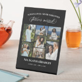 Für immer fehlte Elegant Memorial Foto Collage Sockelschild (In Situ)