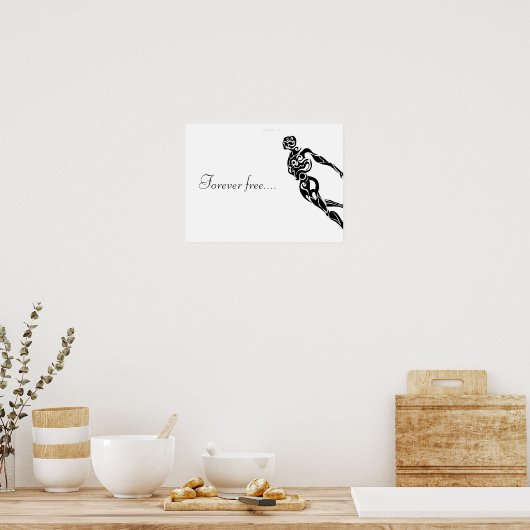 Für immer frei poster (Küche)