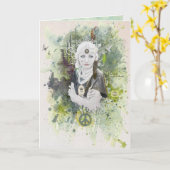 Für immer Friedensgruß-Karte Karte (Gelbe Blume)