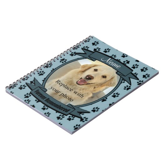 Für immer gedenken Heimtierverlust - Hund oder Kat Notizblock (Linke Seite)