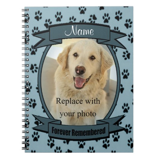 Für immer gedenken Heimtierverlust - Hund oder Kat Notizblock (Vorderseite)