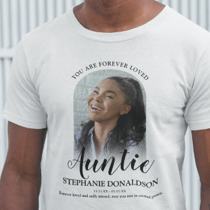 Für immer geliebte Tante   Foto-Erinnerungs-T-Shir T-Shirt