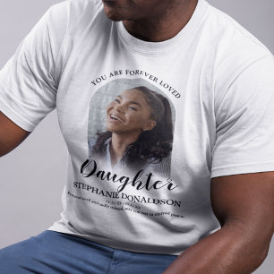 Für immer geliebte Tochter   Foto-Erinnerungs-T-Sh T-Shirt