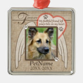 Für immer geliebter Engel Wings Silbernes Ornament (Vorne)