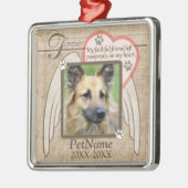 Für immer geliebter Engel Wings Silbernes Ornament (Links)