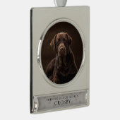 Für immer geliebter Pet Loss Keepake Banner-Ornament Silber (Rechts)