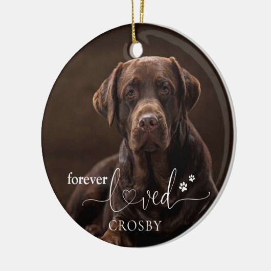 Für immer geliebter Pet Loss Keepake Keramik Ornament (Links)