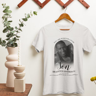 Für immer geliebter Sohn   Foto-Erinnerungs-T-Shir T-Shirt