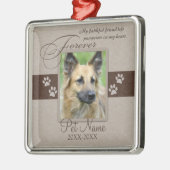 Für immer geliebtes Haustier-Beileid Silbernes Ornament (Links)
