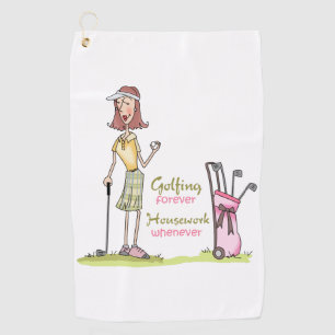 Für immer Golf spielen Golfhandtuch