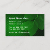 Für immer grüne Visitenkarten Visitenkarte (Rückseite)