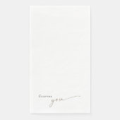 Für immer haben Sie allgemeine Gold Text Hochzeits Serviette (Vorderseite)