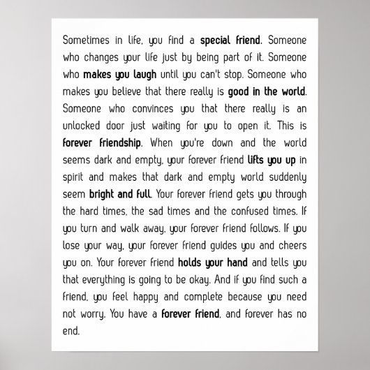 Für immer hat kein Ende Poster (Vorne)