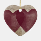 Für immer Herzen Keramikornament (Hinten)