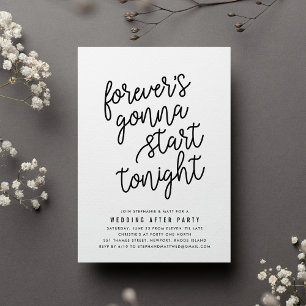 Für immer Hochzeit nach Party Einladung