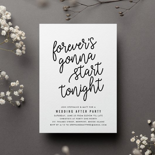 Für immer | Hochzeit nach Party Einladung