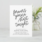 Für immer | Hochzeit nach Party Einladung (Stehend Vorderseite)