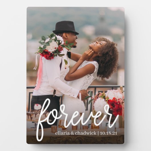Für immer | Hochzeit oder Jubiläum-Foto Fotoplatte (Vorderseite)