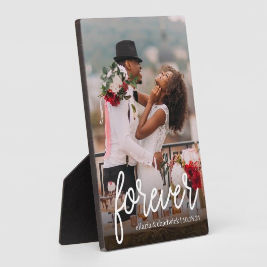 Für immer | Hochzeit oder Jubiläum-Foto Fotoplatte (Seite)