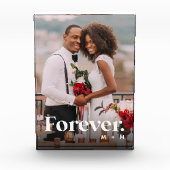 Für immer | Hochzeit oder Verlobung Fotoblock (Vorderseite)