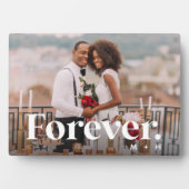 Für immer | Hochzeit oder Verlobung Horizontales F Fotoplatte (Vorderseite)