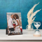 Für immer | Hochzeit oder Verlobung Vertikales Fot Fotoplatte (Seite)