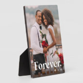 Für immer | Hochzeit oder Verlobung Vertikales Fot Fotoplatte (Seite)