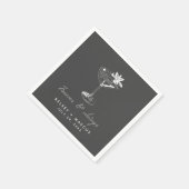 Für immer Hochzeitcocktail Serviette (Ecke)