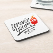 Für immer Ihr Individuelle Name Valentine | UNTERS Getränkeuntersetzer (Linke Seite)