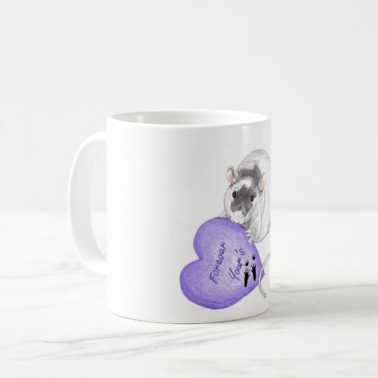 für immer Ihr Ratten-Tasse Kaffeetasse (Vorderseite Links)