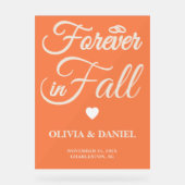 Für immer im Herbst | Personalisierte Herbsthochze Acrylschild (Vorderseite)