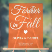 Für immer im Herbst | Personalisierte Herbsthochze Acrylschild (Neutral)