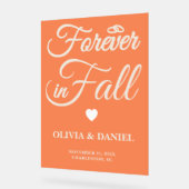 Für immer im Herbst | Personalisierte Herbsthochze Acrylschild (Winkel)